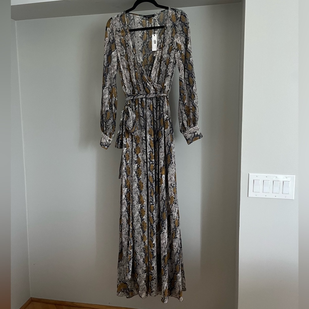 Snake print maxi dress